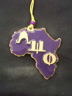Omega Psi Phi Purple Africa Shaped Tiki Teekee  