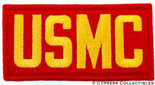 USMC SHOULDER PATCH   US MARINE CORPS RED GOLD LETTERS  
