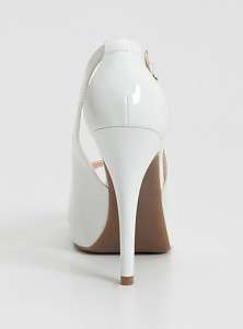 NIB New GUESS White Patent HONDO Peep Toe ALL SIZES Pumps Shoes Heels 