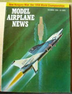   MODEL AIRPLANE NEWS MAGAZINE DECEMBER 1958 WORLD CHAMPIONSHIPS  