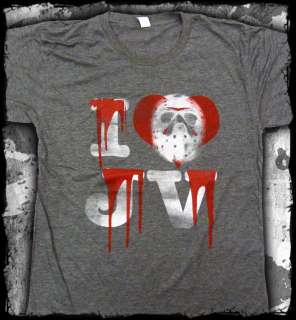 Friday the 13th   I Heart JV Jason soft fitted official t shirt   FAST 