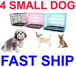 18 Portable Folding Dog Pet Crate Cage Kennel Two Door  