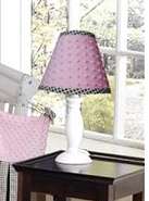 Pink and Brown Nursery Lamp Shade  