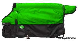 Mini Horse Neon Green 600D Winter Blanket (Pick from Sizes 36 50 
