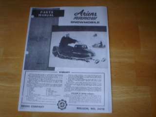 Ariens Snowmobile Parts Manual  