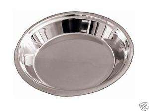 Round Wide Lip Stainless Steel PIE PAN 18/8 Guage  