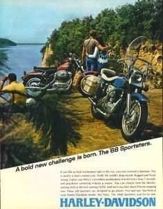 1968 Harley Davidson Sportster XLH & XLCH Original Ad  