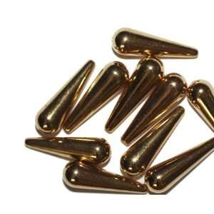  25mm Teardrop Goldtone Metalized Metallic Beads Arts 