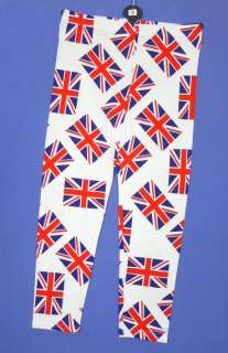 Girls All Over Union Jack Flag Print Jubilee Leggings 2 13 yrs NEW 