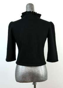 womens black PINS & NEEDLES cute trendy cropped peacoat casual jacket 
