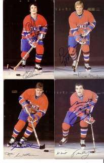   1980s Guy Carbonneau Montreal Canadiens Auto Postcard