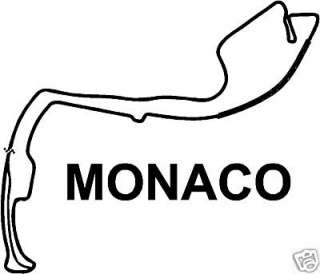 MONACO TRACK STICKER CAR DECAL RACE CIRCUIT  