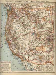 1903= USA WEST COAST = Antica Mappa= OLD MAP  