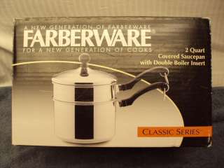 Farberware Classic 2 Qt Covered Saucepan Double Boiler  