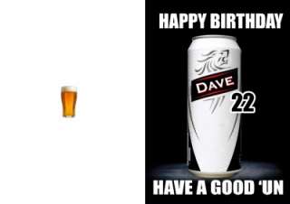 PERSONALISED CARLING LAGER DRINKING 21ST BIRTHDAY CARD  