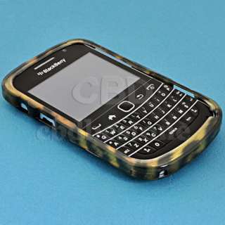   Housse Etui Coque Rigide Yellow Dur Leopard Pr BlackBerry Bold 
