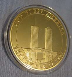 11 Coin World Man Gold God Bless America Medal I II September 11 