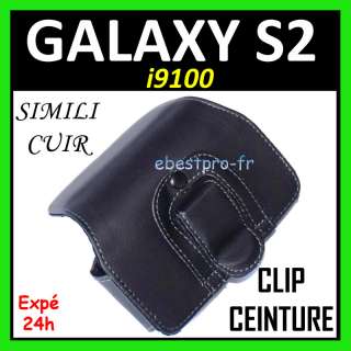   HOUSSE ETUI CUIR CLIP CEINTURE SAMSUNG GALAXY S2 i9100