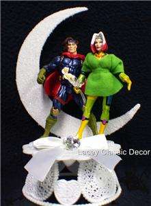 Gambit & Rogue Marvel Hero Figure Wedding Cake Topper  