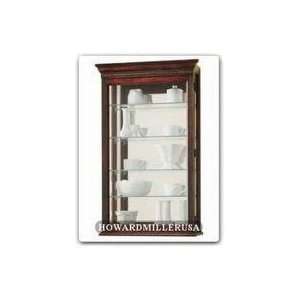  685 104 Howard Miller Cherry Wall curio Display Cabinets 