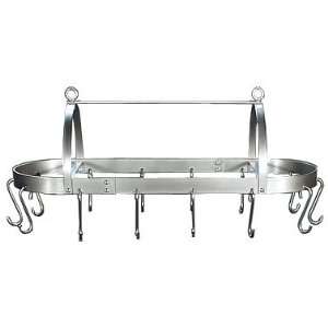  HSM Stainless Steel Oval Ceiling Hanging Pot Rack without 