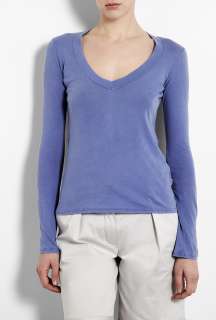 James Perse  Freshwater Basic Long Sleeve Jersey Top by James Perse