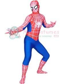Red And Blue Spider Man Lycra Spandex Super Hero Zentai Suit