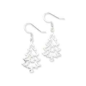  Sterling Silver Christmas Tree Earrings Jewelry