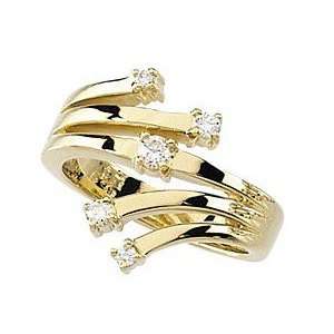   Carat Weight Diamond Right Hand Ring set in 14 kt Yellow Gold(6.5
