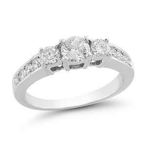 14k White Gold Diamond Engagement Ring (1.00 cttw H I Color, I1 I2 