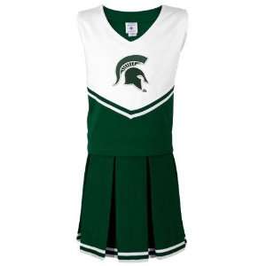 Michigan State Spartans Preschool Girls Green Cheer Dress  