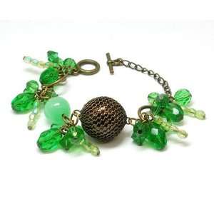  Green Crystal Cluster Bling Fashion Bracelet Jakob 