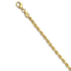    14k Solid Yellow Gold 2.8mm Diamond Cut Rope Chain 20 Jewelry