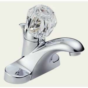   Single Handle Centerset Lavatory Faucet Plastic Pop Up in Chrome with