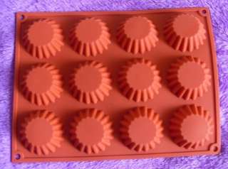 Silicone Cake Mold Muffin Cups Cake Pan Soap Ice Chocolate Mold 12 Egg 