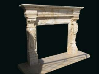 NICE HAND CARVED MARBLE TUSCAN FIREPLACE MANTEL CM1  