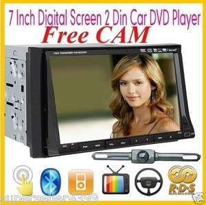   PIP Double 2 Din 7 Inch Car DVD CD Player Ipod Bluetooth Radio+Camera