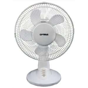   1237 12 Inch Oscillating 3 Speed Table Fan, White