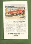 Magazine ad 1953 red Chevy Bel Air Convertible