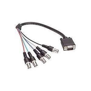  Hosa 7 VGA Breakout Cable, 15 Pin VGA Male to Five BNC 
