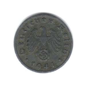  1941 G Germany Third Reich 1 Reichspfennig Coin KM#97 