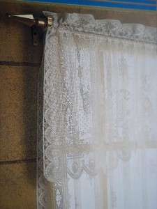 WHITE SWAG LACE VALANCE VERSAILLES 60 X 20 WLS332  