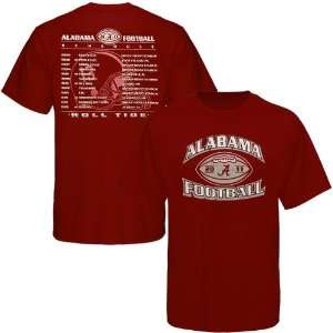  NCAA Alabama Crimson Tide 2011 Football Schedule T Shirt 