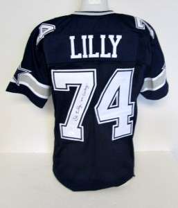 Dallas Cowboys Bob Lilly Autographed Navy Blue Jersey Mr. Cowboy JSA 
