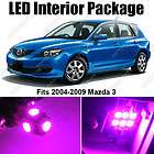 PINK LED INTERIOR LIGHTS MAZDA 3 323 MX3  