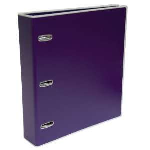 Semikolon 3 Ring Binder with Front Cover Lock, 2 Inch Spine, Plum 