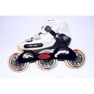  Trurev Youth 3 Wheel Inline Skates 3 100  Size 3 White 