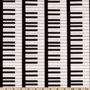  44 Wide Pleasures & Pastimes Piano Keys White/Black 