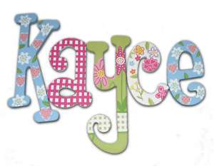 Painted Wood Letters Nursery Wooden Wall Name 14 Inch  