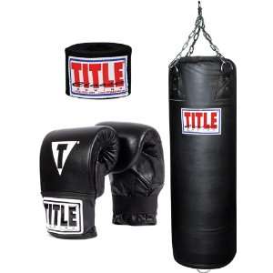  TITLE Boxing Middleweight Heavy Bag Set